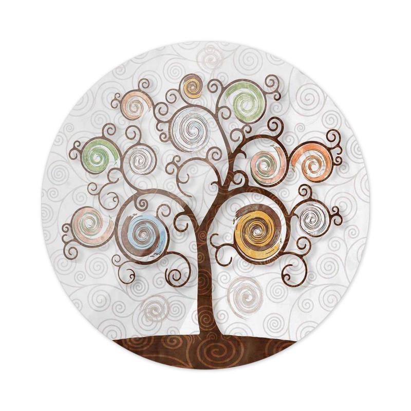 Sottopentola in Vetro temperato TREE WHITE con stampa a colori Albero della Vita diametro 21 cm del brand Lupia, categoria: Tavola e cucina > Accessori per la Tavola > Sottopentole, Sottopiatti e Sottobicchieri, disponibile su Vorreishop.