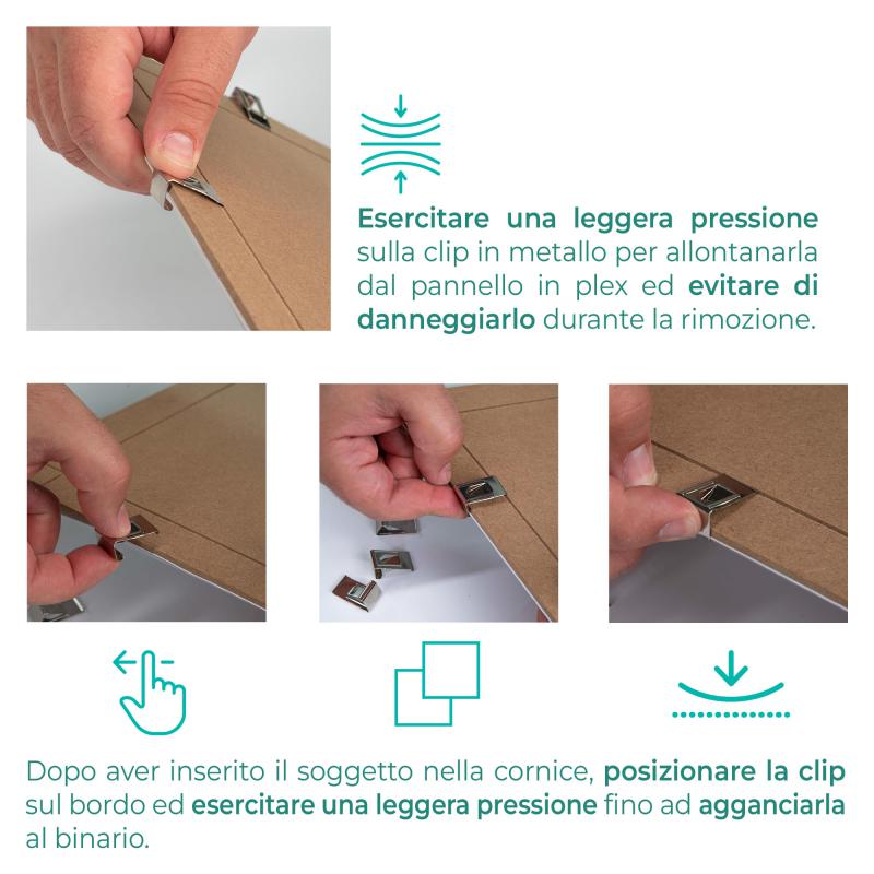 Cornice a Giorno APPLY con pannello frontale in Crilex per foto, documenti, pergamene, diplomi, stampe artistiche, poster, quadri moderni - 40x50 cm del brand Lupia, categoria: Arredo e decorazioni > Cornici e Portafoto > Cornici portafoto da parete.