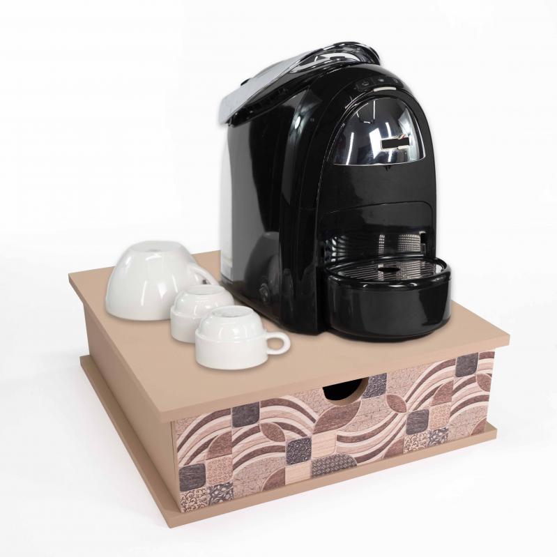 Contenitore Porta Capsule e Cialde caffÃ¨ Cassetto ORGANIZER Vintage LEAVES TILES 33x33 cm in legno del brand Lupia, categoria: Tavola e cucina > Portapane, Contenitori e Organizer > Organizer.