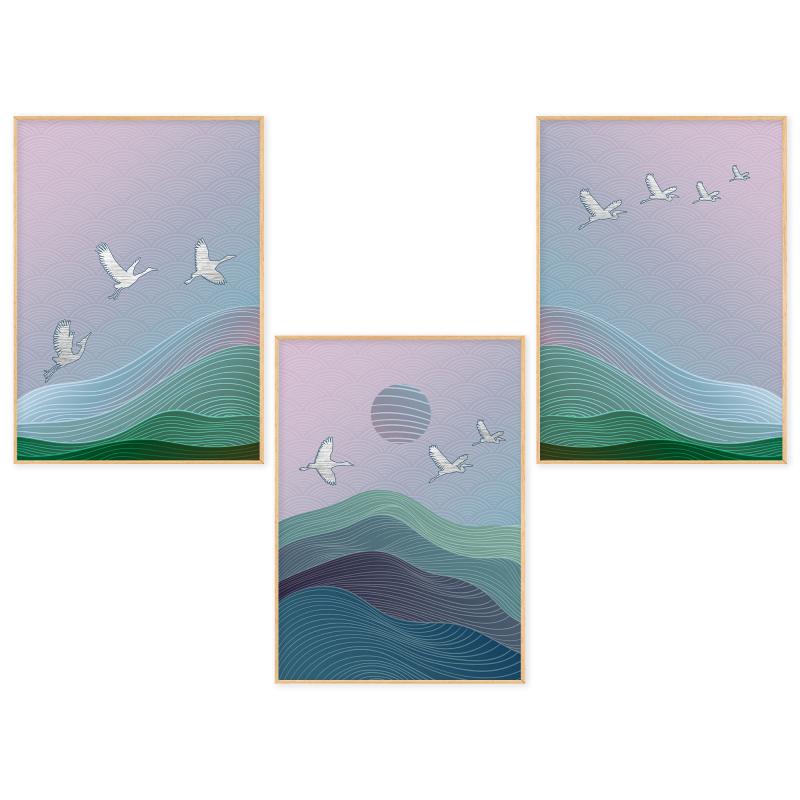 Set con 3 POSTER Quadri moderni ORIENT A3 29,7x42 ART PRINTS METAL finitura metallizzata soggiorno camera da letto, astratti SENZA CORNICE del brand Lupia, categoria: Arredo e decorazioni > Poster > Poster Art Prints Metal.