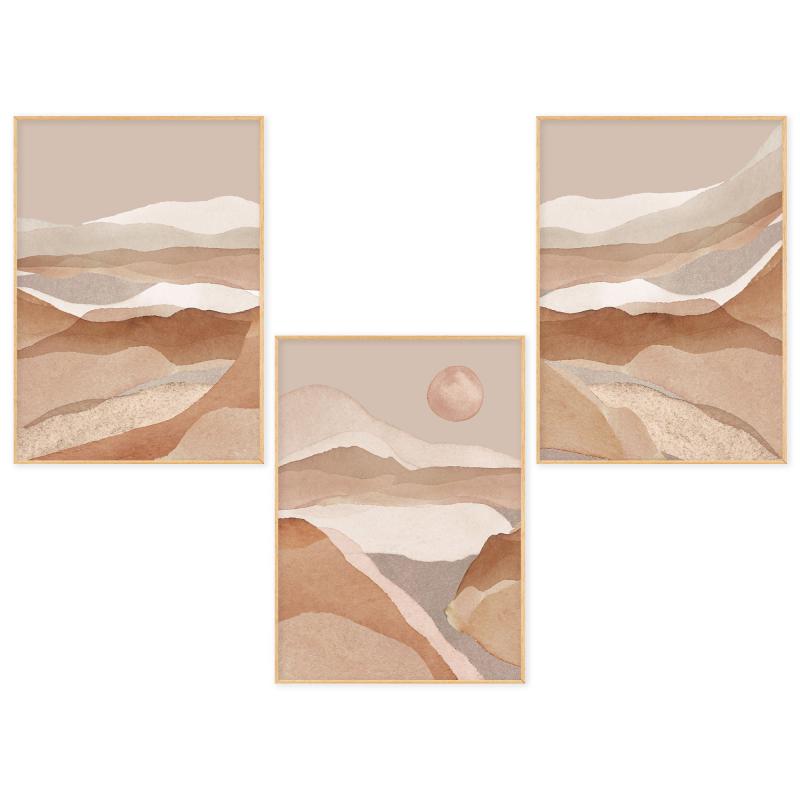 Set con 3 POSTER Quadri moderni LANDSCAPES A3 29,7x42 ART PRINTS METAL finitura metallizzata soggiorno camera da letto, astratti SENZA CORNICE del brand Lupia, categoria: Arredo e decorazioni > Poster > Poster Art Prints Metal, disponibile su Vorreishop.