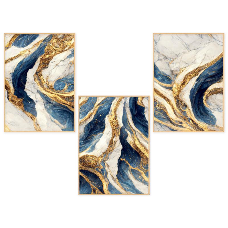 Set con 3 POSTER Quadri moderni FLUID 3 A3 29,7x42 ART PRINTS METAL finitura metallizzata soggiorno camera da letto, astratti SENZA CORNICE del brand Lupia, categoria: Arredo e decorazioni > Poster > Poster Art Prints Metal, disponibile su Vorreishop.