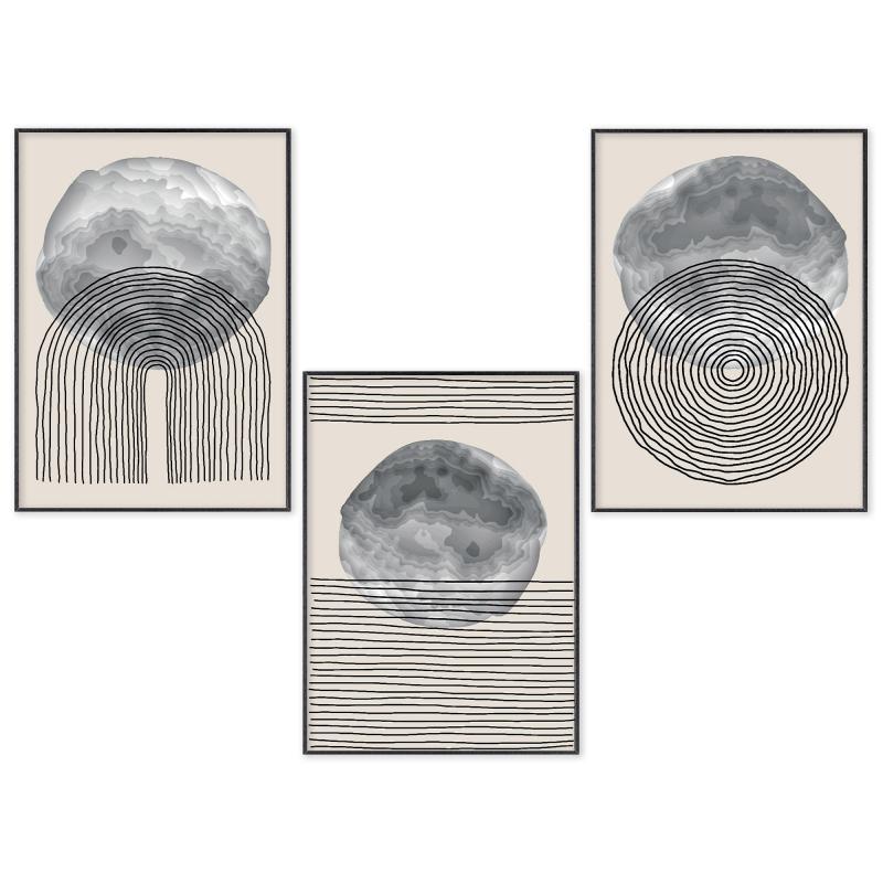 Set con 3 POSTER Quadri moderni LINES A3 29,7x42 ART PRINTS METAL finitura metallizzata soggiorno camera da letto, astratti SENZA CORNICE del brand Lupia, categoria: Arredo e decorazioni > Poster > Poster Art Prints Metal, disponibile su Vorreishop.