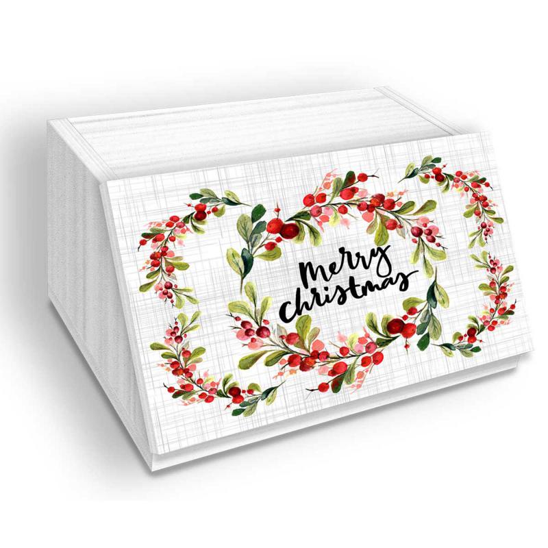 Portapane di Natale WHITE NEW CHRISTMAS A 30x40x20 cm, Contenitore per Cibo Secco in legno bianco con decoro stampato del brand Lupia, categoria: Tavola e cucina > Portapane, Contenitori e Organizer > Portapane, disponibile su Vorreishop.