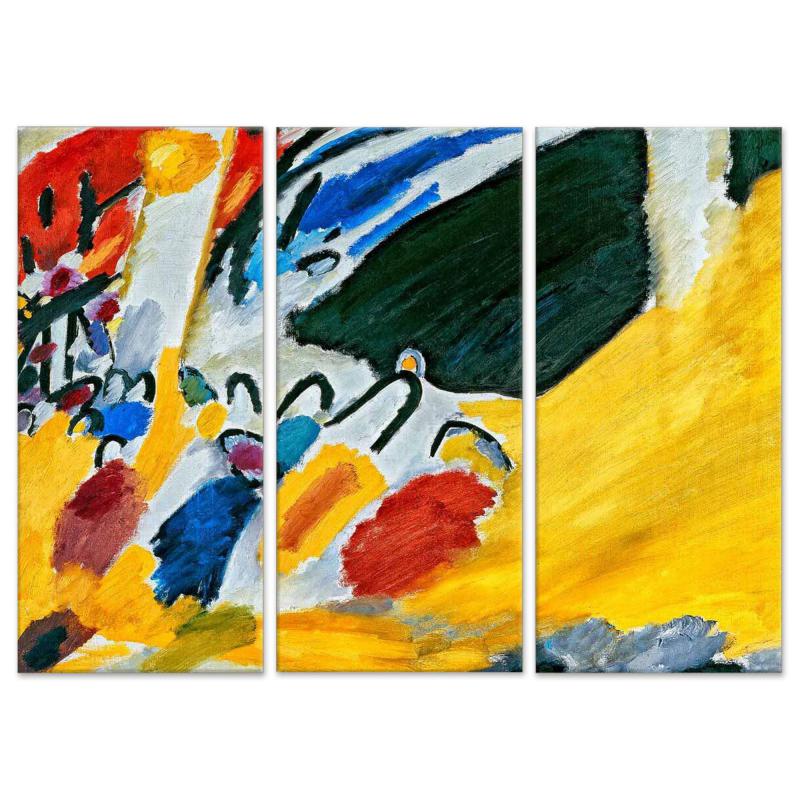 Quadro Moderno 3 pezzi stampa su tela GRANDE QUADRO 100x150 cm IMPRESSION III di Kandinskij per soggiorno, capezzale camera da letto, ufficio del brand Lupia, categoria: Arredo e decorazioni > Quadri e Tele > Grandi Quadri, disponibile su Vorreishop.