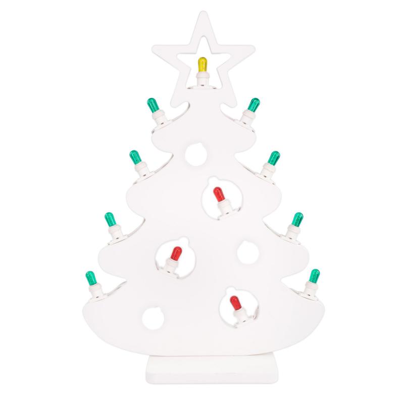 Lampada da tavolo in Legno ALBERO DI NATALE Classico 48x19xH69 cm LUMINARIA d'arredo pugliese 12 lampadine colorate del brand Lupia, categoria: Idee regalo e bomboniere > Oggettistica > Natale, disponibile su Vorreishop.