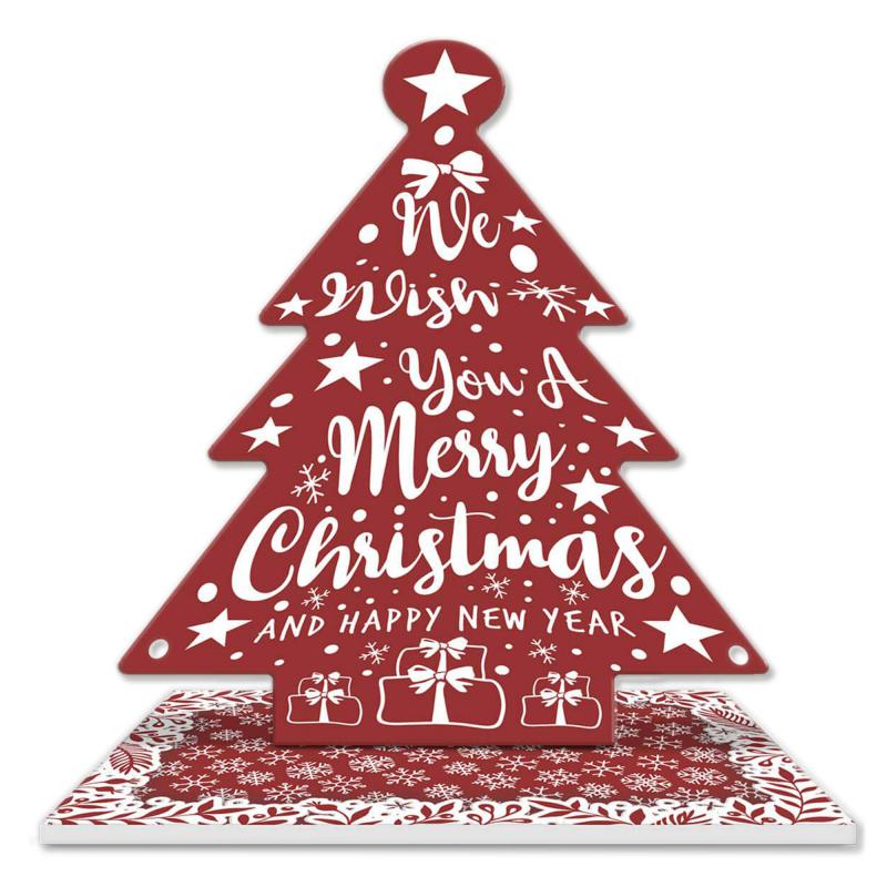 Decorazione natalizia ALBERO di Natale RED da tavolo 19x11xH21 cm in legno con stampa del brand Lupia, categoria: Idee regalo e bomboniere > Oggettistica > Natale, disponibile su Vorreishop.