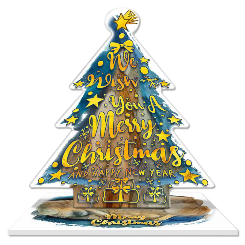 Decorazione natalizia ALBERO di Natale COLOR da tavolo 19x11xH21 cm in legno con stampa del brand Lupia, categoria: Collezioni > CHRISTMAS stile Natale > CHRISTMAS stile Natale, disponibile su Vorreishop.