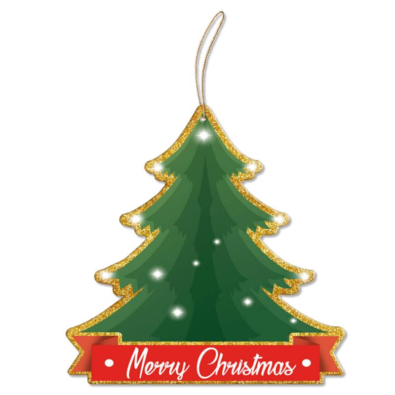 Decorazione natalizia ALBERO DI NATALE Gold da parete o albero, ghirlanda di natale in legno con stampa - 31x31 cm del brand Lupia, categoria: Idee regalo e bomboniere > Oggettistica > Natale, disponibile su Vorreishop.