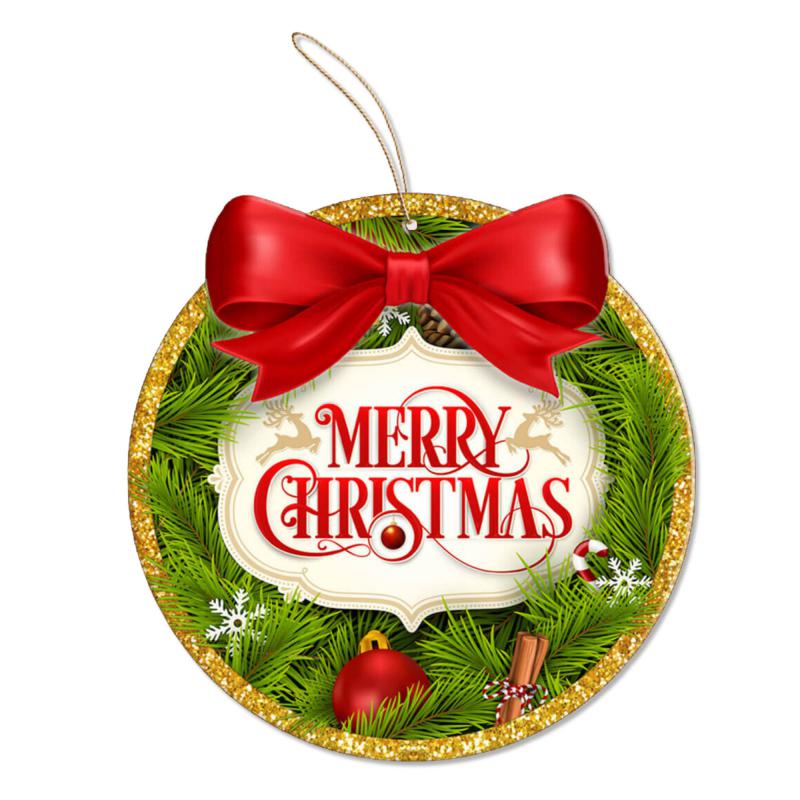 Decorazione natalizia GHIRLANDA DI NATALE Gold da parete o albero, ghirlanda di natale in legno con stampa - 20x20 cm del brand Lupia, categoria: Idee regalo e bomboniere > Oggettistica > Natale, disponibile su Vorreishop.