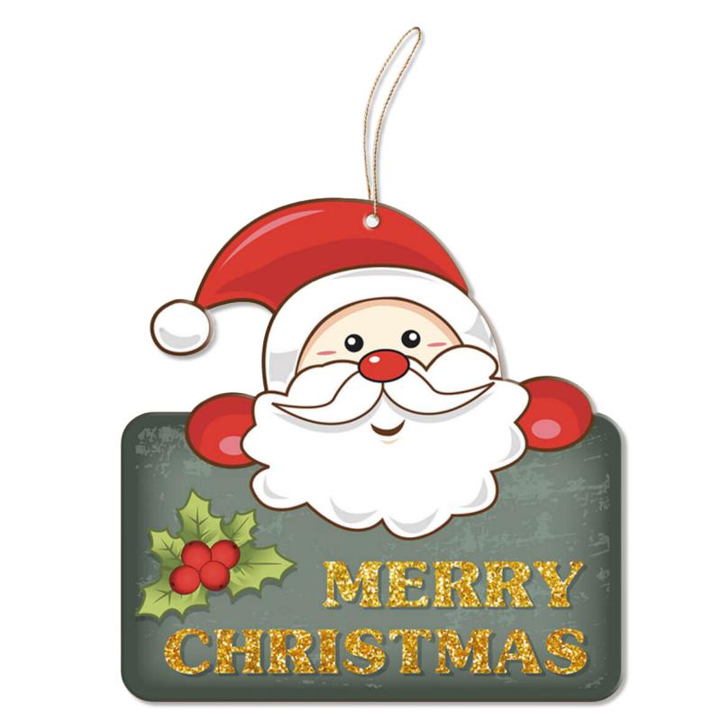 Decorazione natalizia BABBO NATALE Merry Christmas da parete o albero, ghirlanda di natale in legno con stampa - 31x31 cm del brand Lupia, categoria: Idee regalo e bomboniere > Oggettistica > Natale, disponibile su Vorreishop.