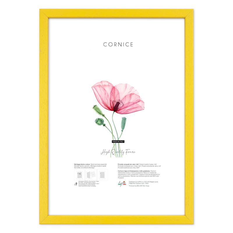 Cornice portafoto in legno da parete BOMBER GIALLA, per foto, stampe artistiche, poster, quadri moderni - 50x70 cm del brand Lupia, categoria: Arredo e decorazioni > Cornici e Portafoto > Cornici portafoto da parete, disponibile su Vorreishop.
