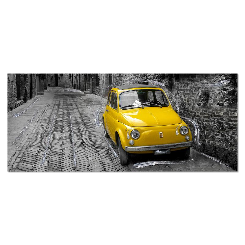 Quadro moderno su tela BRILLANT con Glitter 52x122 cm 500 YELLOW per soggiorno, capezzale camera da letto, ufficio del brand Lupia, categoria: Arredo e decorazioni > Quadri e Tele > Quadri su tela, disponibile su Vorreishop.