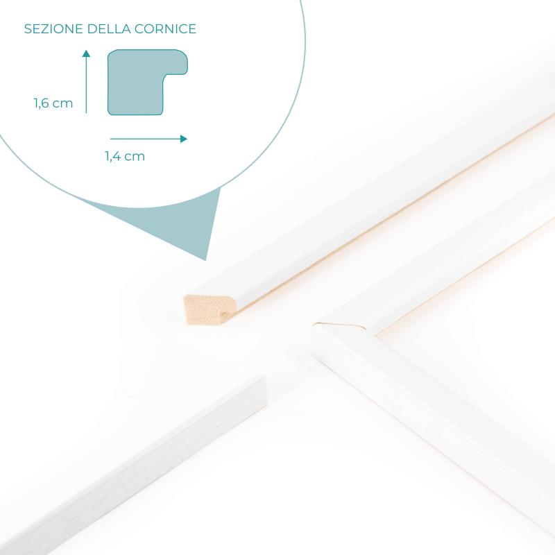 Cornice per PUZZLE Bianca da parete in legno Optical White con diverse dimensioni - 60x85 cm del brand Lupia, categoria: Arredo e decorazioni > Cornici e Portafoto > Cornici per Puzzle.