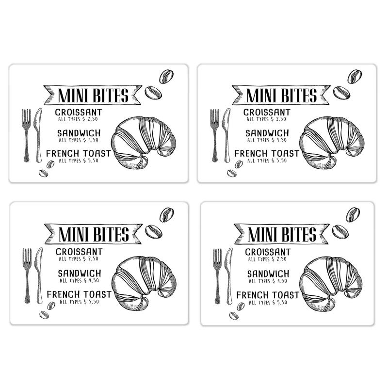 Tovagliette americane lavabili, set da 4 pezzi in PVC rettangolari 31x45 cm, decorate con tema MINI BITES del brand Lupia, categoria: Tavola e cucina > Accessori per la Tavola > Tovagliette americane, disponibile su Vorreishop.