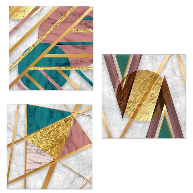 Set 3 pezzi Quadri su tela astratto verde, rosa e oro Canvas Day 38x38 cm GEOMETRIES 1 per soggiorno, capezzale camera da letto, cucina, ufficio del brand Lupia, categoria: Arredo e decorazioni > Quadri e Tele > Quadri su tela, disponibile su Vorreishop.