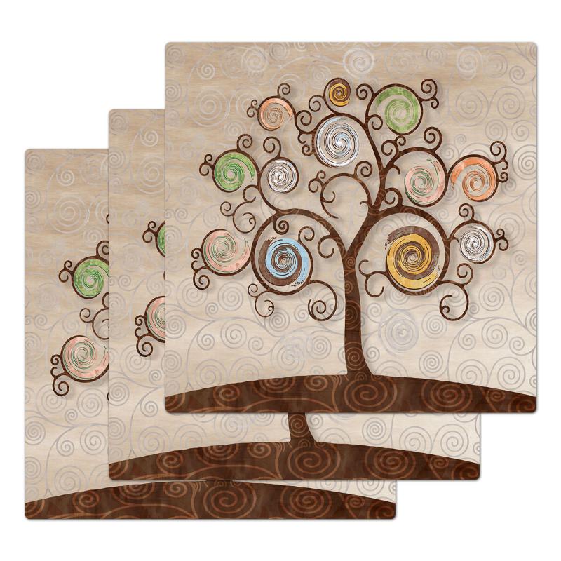 Sottotutto decorato con stampa a colori in Legno QUADRATO Sotto bicchiere, piatto, pentola con varie dimensioni - 10x10 cm Set 3 pz TREE BEIGE del brand Lupia, categoria: Tavola e cucina > Accessori per la Tavola > Sottopentole, Sottopiatti e Sottobicchieri, disponibile su Vorreishop.