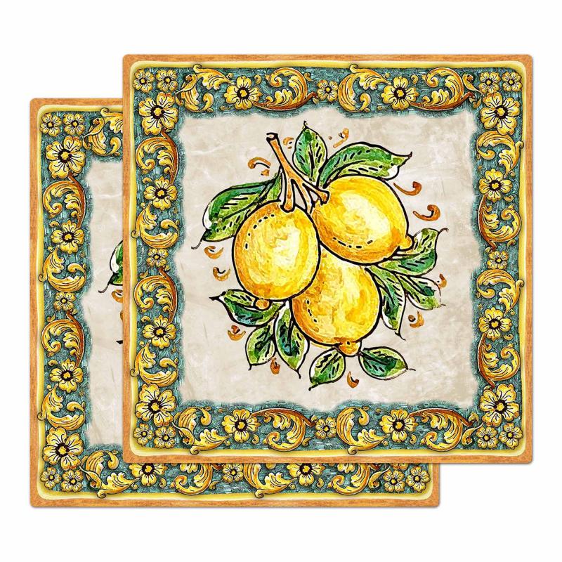 Sottotutto decorato con stampa a colori in Legno QUADRATO Sotto bicchiere, piatto, pentola con varie dimensioni - 20x20 cm Set 2 pz FRUIT 3 del brand Lupia, categoria: Tavola e cucina > Accessori per la Tavola > Sottopentole, Sottopiatti e Sottobicchieri, disponibile su Vorreishop.