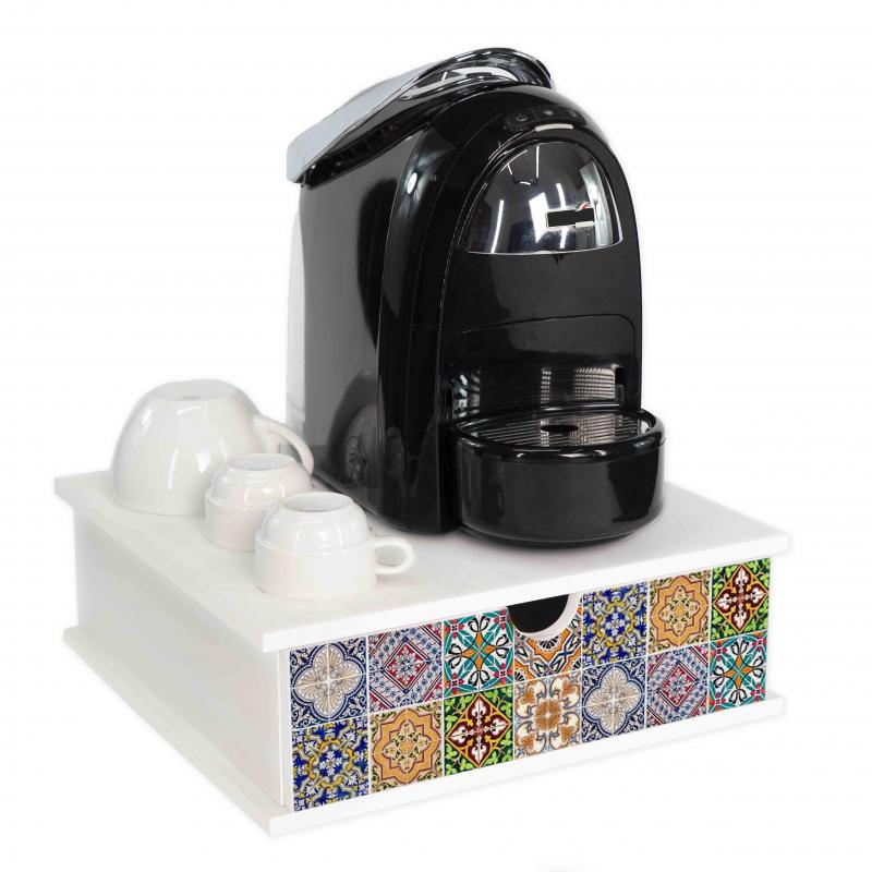 Contenitore Porta Capsule e Cialde caffÃ¨ Cassetto ORGANIZER White TILES 33x33 cm in legno del brand Lupia, categoria: Tavola e cucina > Portapane, Contenitori e Organizer > Organizer.