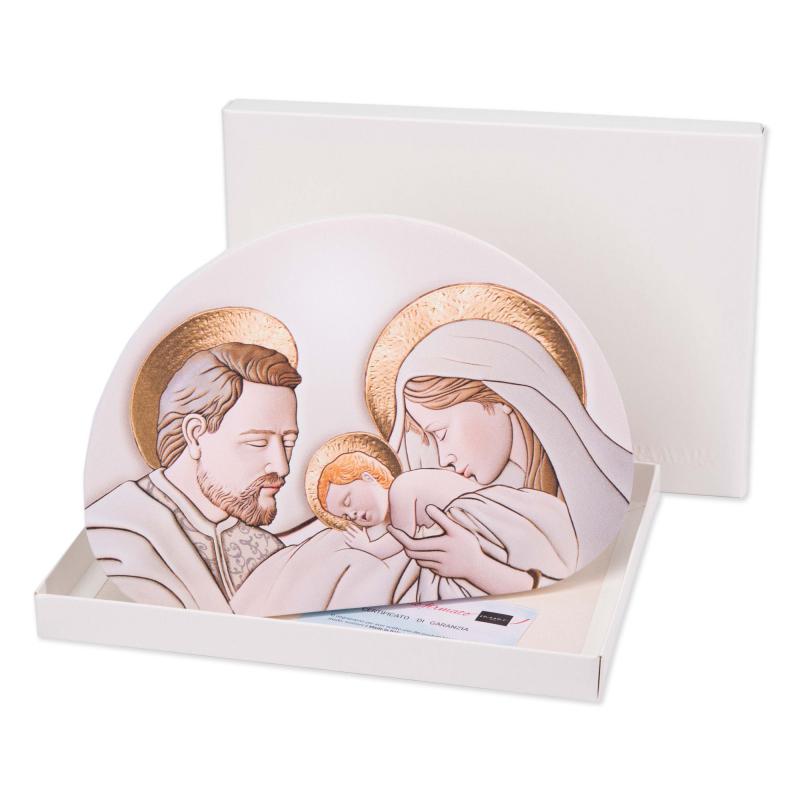 Bomboniera con Scatola bianca Quadretto in legno MEMORY Sacra Famiglia THE KISS CERAMIC 15x21 cm, idea regalo per Matrimonio Cresima Comunione Battesimo Anniversario Compleanno del brand Lupia, categoria: Idee regalo e bomboniere > Bomboniere > Bomboniere Quadretti, disponibile su Vorreishop.