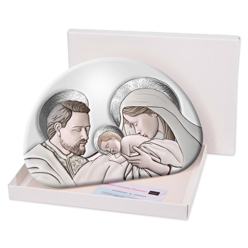 Bomboniera con Scatola bianca Quadro in legno MEMORY Sacra Famiglia THE KISS CERAMIC GREY 29x42 cm, idea regalo per Matrimonio Cresima Comunione Battesimo Anniversario Compleanno del brand Lupia, categoria: Idee regalo e bomboniere > Bomboniere > Bomboniere Quadretti, disponibile su Vorreishop.
