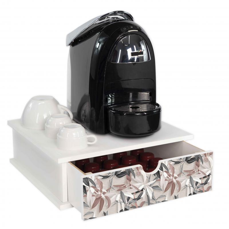 Contenitore Porta Capsule e Cialde caffÃ¨ Cassetto ORGANIZER White LEAVES MIX 33x33 cm in legno per casa, cucina, angolo bar ufficio del brand Lupia, categoria: Tavola e cucina > Portapane, Contenitori e Organizer > Organizer, disponibile su Vorreishop.