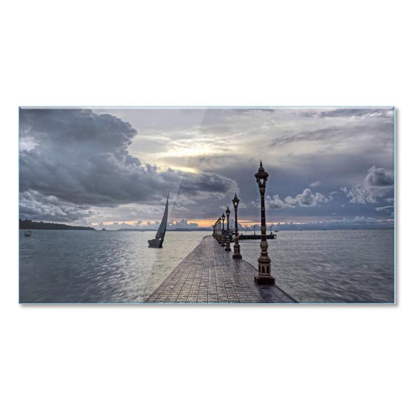 Lupia Quadro Moderno Stampa su Vetro Temperato GLASS ALBA SUL MOLO | Alta Definizione e Lucentezza di Colori | Design Elegante per Soggiorno, Camera, Ufficio 73x139 cm del brand Lupia, categoria: Arredo e decorazioni > Quadri e Tele > Quadri su vetro, disponibile su Vorreishop.