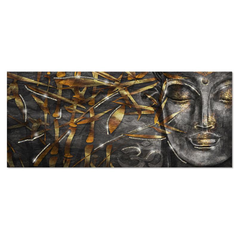 Lupia - Quadro Moderno BRILLANT con Glitter MEDITAZIONE DONNA | Stampa su Tela Poliestere | Decorazione Artigianale Italiana, Arte da Parete per Soggiorno e Ufficio | 65x149 cm, telaio Legno del brand Lupia, categoria: Arredo e decorazioni > Quadri e Tele > Quadri su tela, disponibile su Vorreishop.