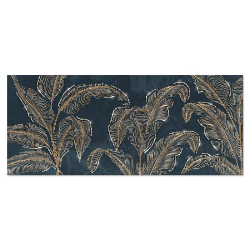 Lupia - Quadro Moderno BRILLANT con Glitter LARGE LEAVES BLUE | Stampa su Tela Poliestere | Decorazione Artigianale Italiana, Arte da Parete per Soggiorno e Ufficio | 65x149 cm, telaio Legno del brand Lupia, categoria: Arredo e decorazioni > Quadri e Tele > Quadri su tela, disponibile su Vorreishop.