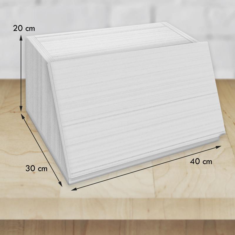 Portapane NEW, Contenitore per Cibo Secco con decoro BLACKBOARD in legno WHITE 30x40x20 cm del brand Lupia, categoria: Collezioni > BLACKBOARD Caffe' stile Lavagna > BLACKBOARD Caffe' stile lavagna.