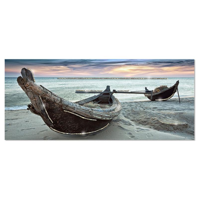 Quadro su tela con glitter BRILLANT CANOE - 65x149 cm del brand Lupia, categoria: Arredo e decorazioni > Quadri e Tele > Quadri su tela, disponibile su Vorreishop.