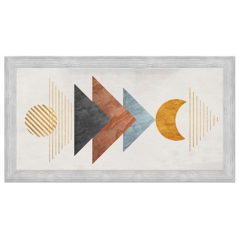 Quadro moderno, per soggiorno camera da letto, con cornice BOSTON colore GREY, 60x110 cm, INFINITE stampa su pannello in legno, stile geometrico astratto del brand Lupia, categoria: Arredo e decorazioni > Quadri e Tele > Quadri con cornice, disponibile su Vorreishop.