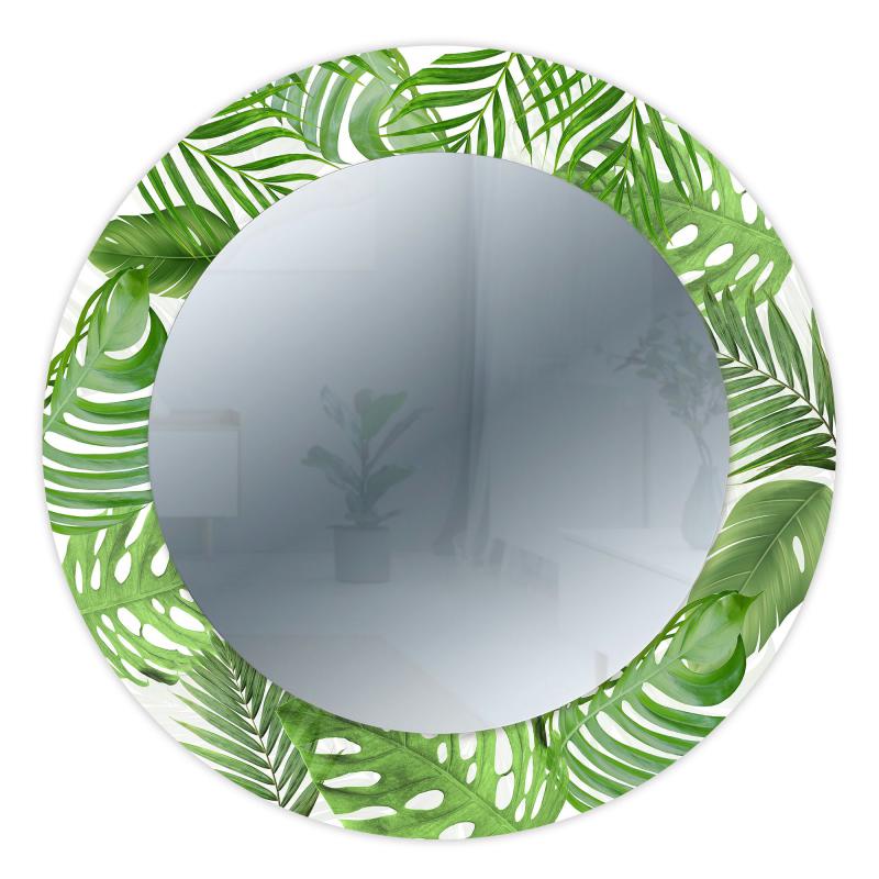 Specchio da parete Rotondo moderno Mirror Fantasy TROPICAL GREEN diam. 65 cm, Circolare con cornice stampata, specchiera per camera da letto, soggiorno, ingresso del brand Lupia, categoria: Complementi d'arredo > Specchi e specchiere > Specchi stampati, disponibile su Vorreishop.