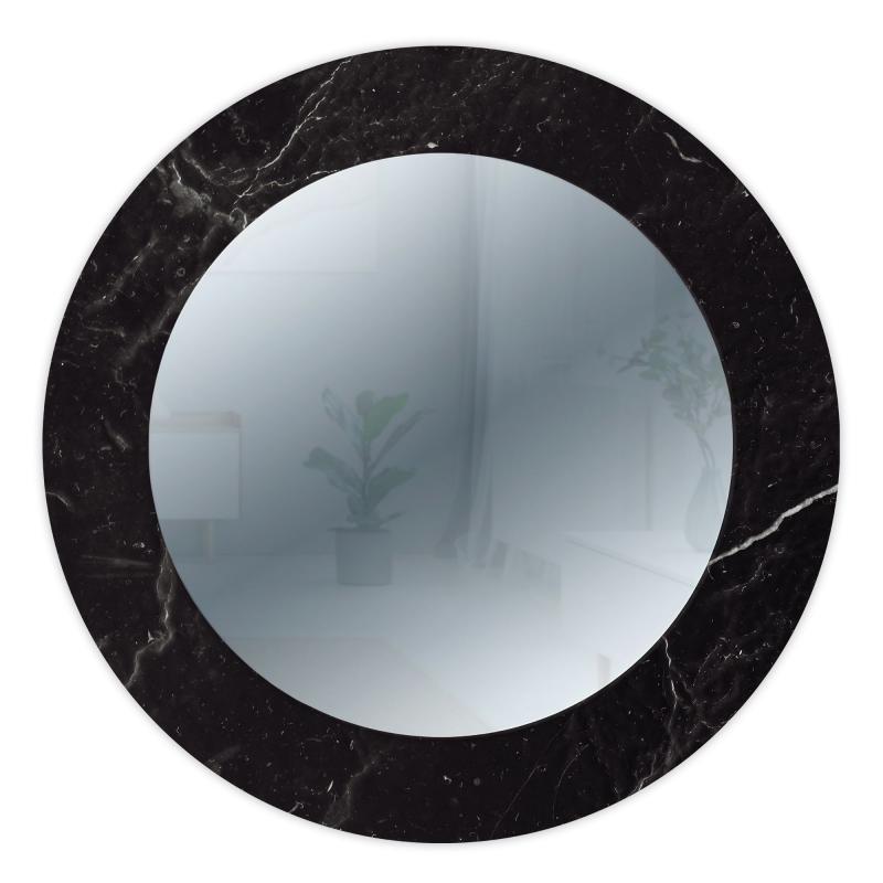 Specchio da parete Rotondo moderno Mirror Fantasy MARMO NERO diam. 65 cm, Circolare con cornice stampata, specchiera per camera da letto, soggiorno, ingresso del brand Lupia, categoria: Complementi d'arredo > Specchi e specchiere > Specchi stampati, disponibile su Vorreishop.
