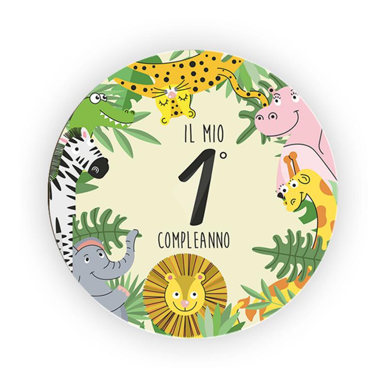 Calamita, MAGNETI in Legno Set da 24 PEZZI D.4,5 cm 1° ANNO per il primo compleanno, decorazione stampata, segnaposto ricordino regalo, bomboniera confettata, pensierino del brand Lupia, categoria: Idee regalo e bomboniere > Bomboniere > Bomboniere Segnaposto, disponibile su Vorreishop.