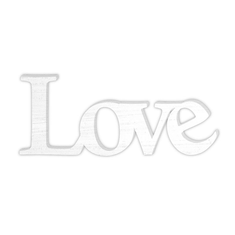 Woodwrite Love,Scritta in Legno, Bianco, 45x20x1 cm del brand Lupia, categoria: Arredo e decorazioni > Decorazioni da parete > Scritte da parete, disponibile su Vorreishop.