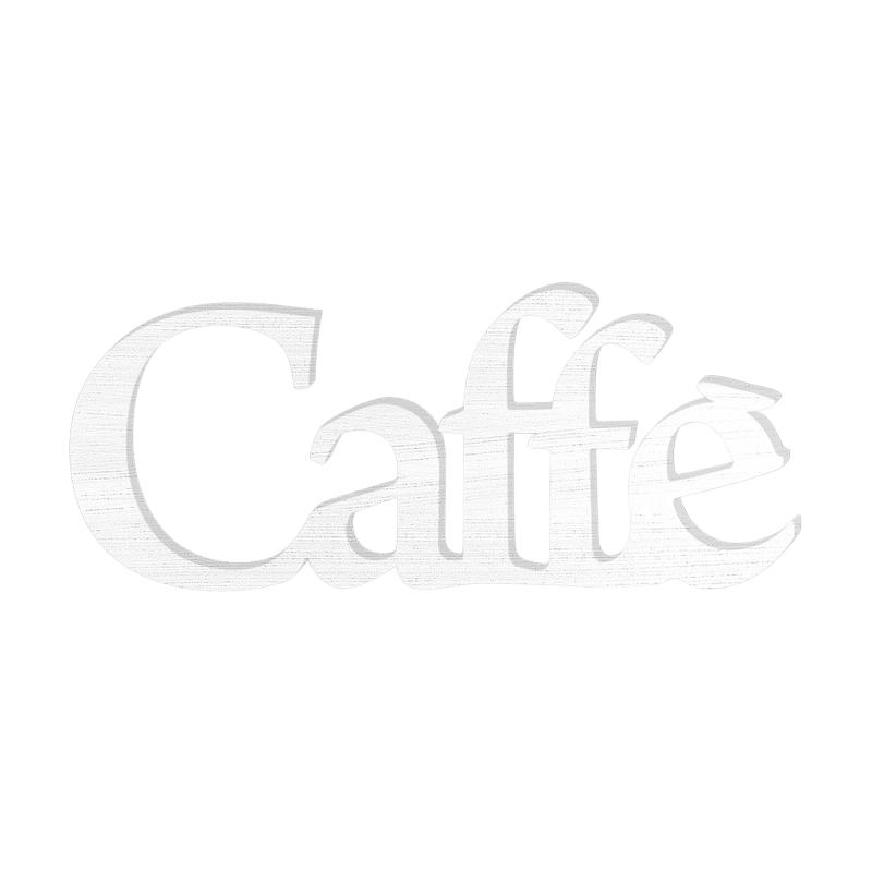 Woodwrite CaffÃ¨,Scritta in Legno, Bianco, 55x24x1 cm del brand Lupia, categoria: Arredo e decorazioni > Decorazioni da parete > Scritte da parete, disponibile su Vorreishop.