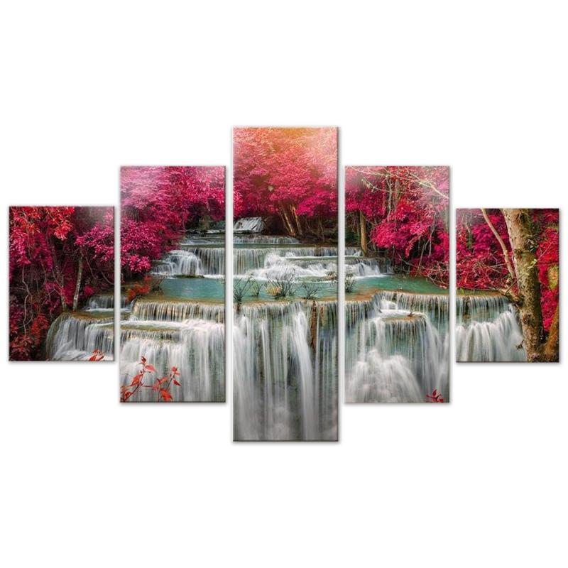 Quadro moderno 5 pezzi su tela Grande Vogue 105x160 cm Cascata del brand Lupia, categoria: Arredo e decorazioni > Quadri e Tele > Quadri a pannelli, disponibile su Vorreishop.