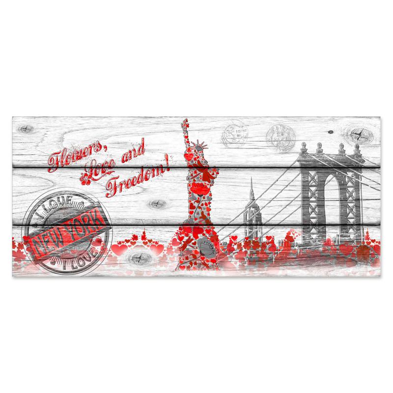 Lupia - Quadro moderno Stampa su Legno MDF BOARD 40x90 cm, stile stampa su assi legno, Per Soggiorno, bar, cucina, caffetteria, pub - FLOWERS LIBERTY WHITE del brand Lupia, categoria: Arredo e decorazioni > Quadri e Tele > Quadri su Legno, disponibile su Vorreishop.