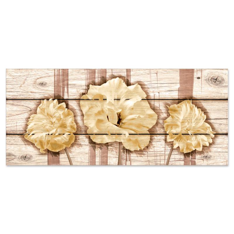 Lupia - Quadro moderno Stampa su Legno MDF BOARD 40x90 cm, stile stampa su assi legno, Per Soggiorno, bar, cucina, caffetteria, pub - GARDENIAS BROWN del brand Lupia, categoria: Arredo e decorazioni > Quadri e Tele > Quadri su Legno, disponibile su Vorreishop.