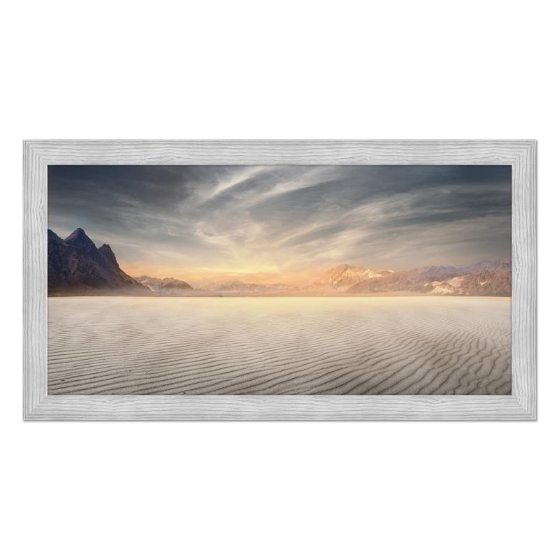 Quadro moderno, per soggiorno camera da letto, con cornice BOSTON colore GREY, 60x110 cm, DESERT LANDSCAPE stampa su pannello in legno, stile paesaggio del brand Lupia, categoria: Arredo e decorazioni > Quadri e Tele > Quadri su Legno, disponibile su Vorreishop.