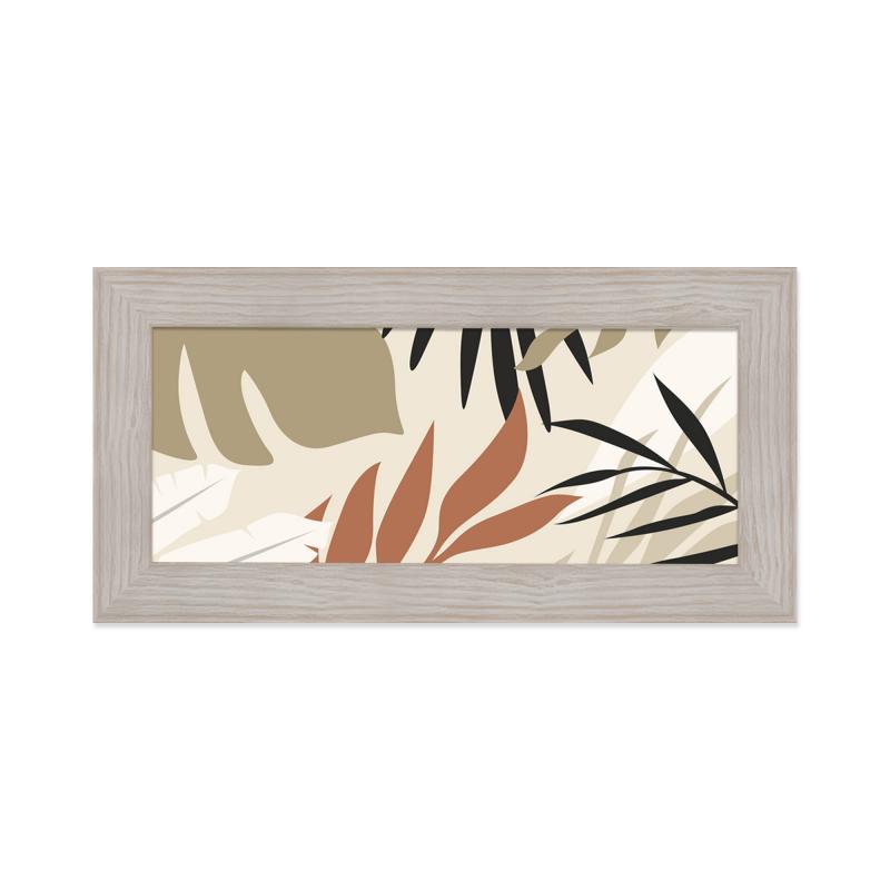 Quadro moderno, per soggiorno camera da letto, con cornice BOSTON colore BEIGE, 28x57 cm, LARGE TROPICAL stampa su pannello in legno, stile tropicale del brand Lupia, categoria: Arredo e decorazioni > Quadri e Tele > Quadri con cornice, disponibile su Vorreishop.