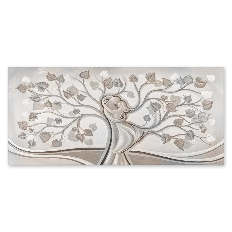 Lupia - Quadro moderno su Tela Canvas DEEP 65x143 cm ALBERO ABBRACCIO MIX, Tela Cotone, Stampa, Made in Italy, Telaio in Legno, casa, soggiorno, capezzale camera da letto, hotel, ufficio del brand Lupia, categoria: Arredo e decorazioni > Quadri e Tele > Quadri su tela, disponibile su Vorreishop.