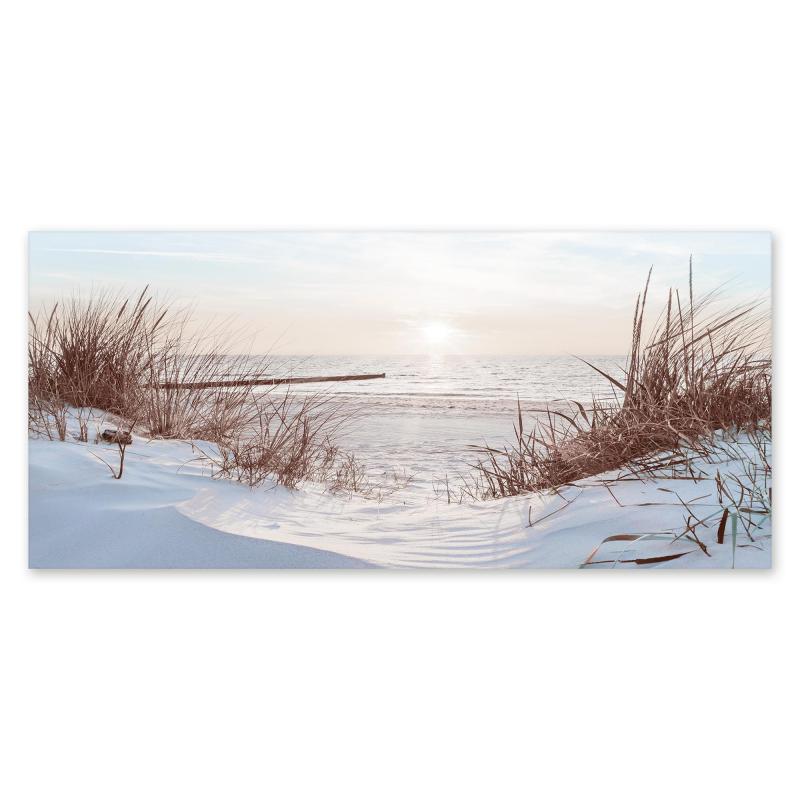 Lupia - Quadro moderno su Tela Canvas DEEP 65x143 cm TRAMONTO CON DUNE, Tela Cotone, Stampa, Made in Italy, Telaio in Legno, casa, soggiorno, capezzale camera da letto, hotel, ufficio del brand Lupia, categoria: Arredo e decorazioni > Quadri e Tele > Quadri su tela, disponibile su Vorreishop.