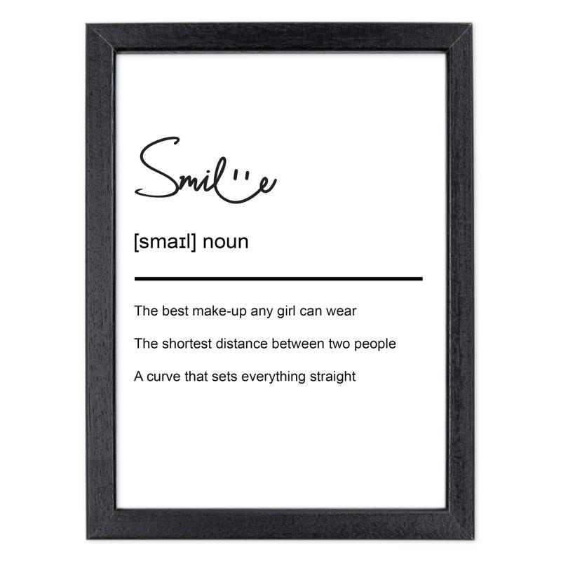 Quadro Moderno con Cornice OPTICAL in Legno Sottile Nera o Bianca 15x20 cm, Poster con disegno in Stile Lineare e descrizione della Parola con testo in lingua inglese - Nero Smile del brand Lupia, categoria: Arredo e decorazioni > Quadri e Tele > Quadri con cornice, disponibile su Vorreishop.