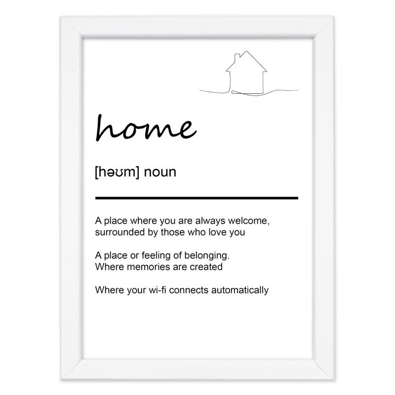 Quadro Moderno con Cornice OPTICAL in Legno Sottile Nera o Bianca 15x20 cm, Poster con disegno in Stile Lineare e descrizione della Parola con testo in lingua inglese - Bianco Home del brand Lupia, categoria: Arredo e decorazioni > Quadri e Tele > Quadri con cornice, disponibile su Vorreishop.