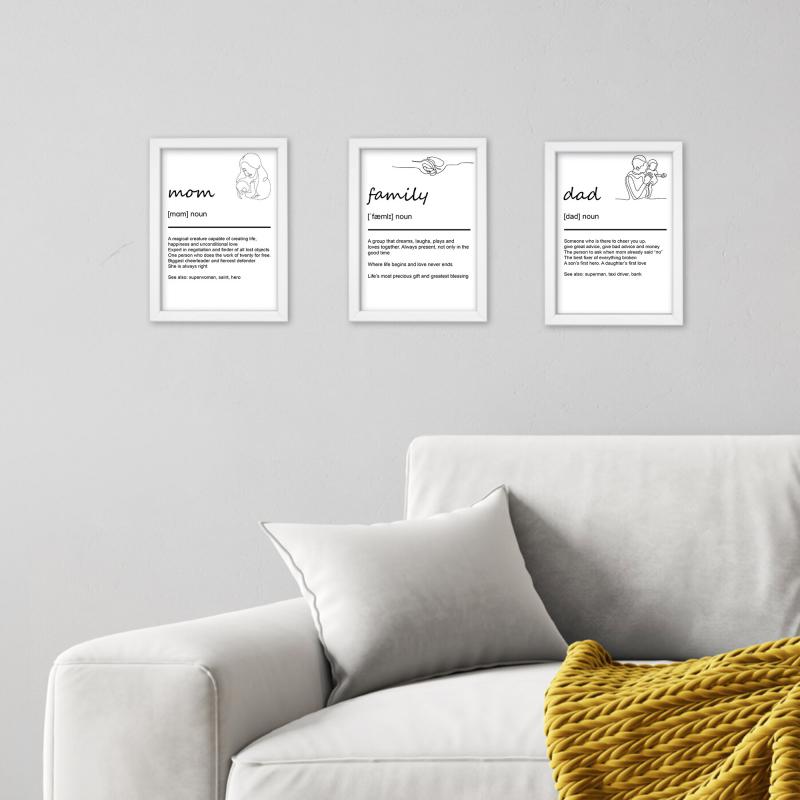 Quadro Moderno con Cornice OPTICAL in Legno Sottile Nera o Bianca 15x20 cm, Poster con disegno in Stile Lineare e descrizione della Parola con testo in lingua inglese - Bianco Smile del brand Lupia, categoria: Arredo e decorazioni > Quadri e Tele > Quadri con cornice.