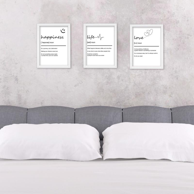 Quadro Moderno con Cornice OPTICAL in Legno Sottile Nera o Bianca 15x20 cm, Poster con disegno in Stile Lineare e descrizione della Parola con testo in lingua inglese - Bianco Love del brand Lupia, categoria: Arredo e decorazioni > Quadri e Tele > Quadri con cornice.