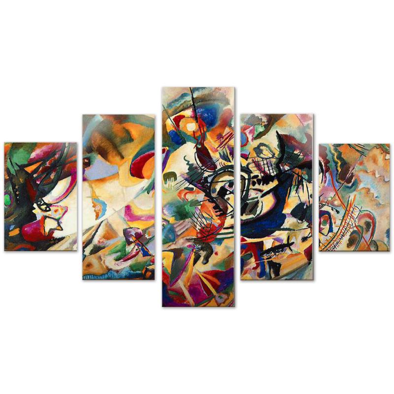 Lupia - Quadro moderno 5 pezzi su tela pvc, Grande Vogue, COMPOSITION VII, 105x160 cm, Stampe ad alta risoluzione, Facili da appendere, Ideale per soggiorno, camera da letto, Made in Italy del brand Lupia, categoria: Arredo e decorazioni > Quadri e Tele > Quadri su tela, disponibile su Vorreishop.