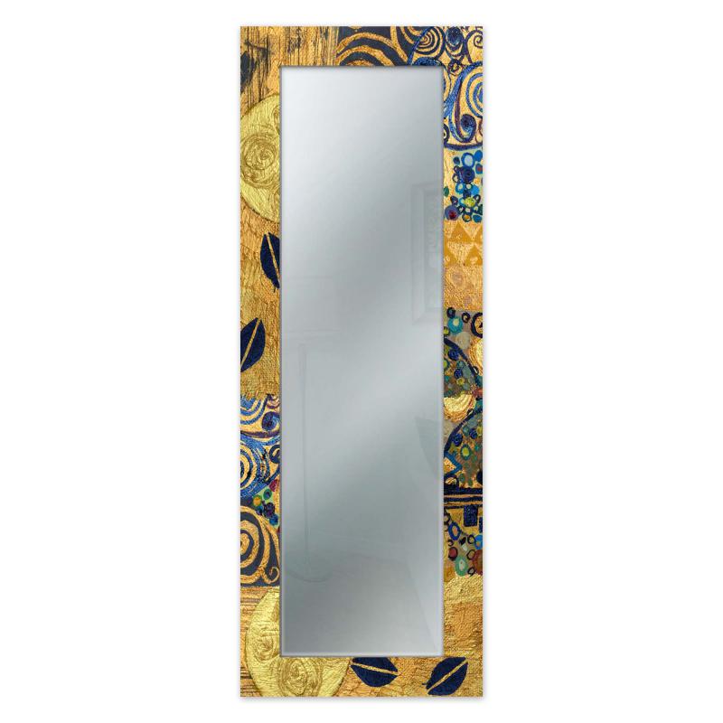 Specchio da parete lungo moderno Mirror Fantasy KLIMT GOLD 52x152 cm con cornice stampata, specchiera per camera da letto, soggiorno, ingresso del brand Lupia, categoria: Complementi d'arredo > Specchi e specchiere > Specchi da parete, disponibile su Vorreishop.